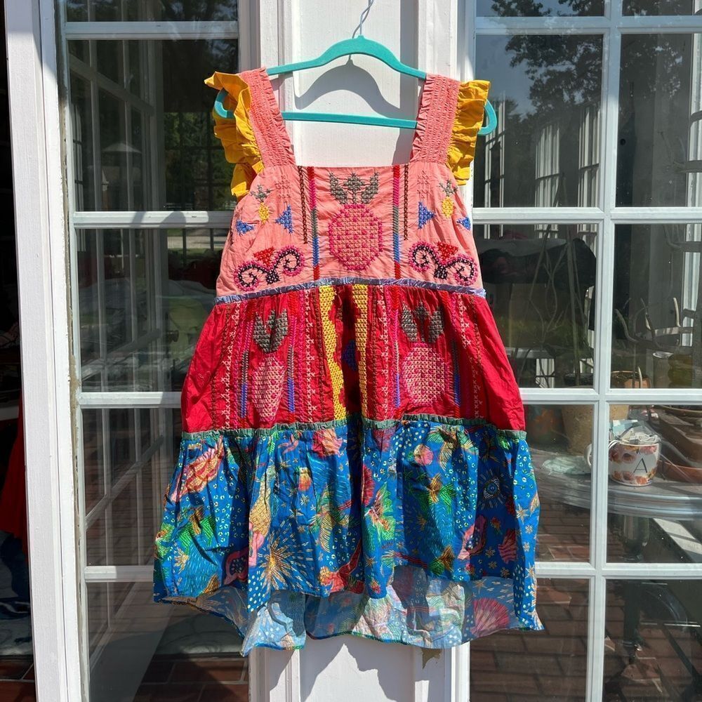 FARM Rio Colorblock Embroidered Mini Dress NWT - Picture 8 of 16